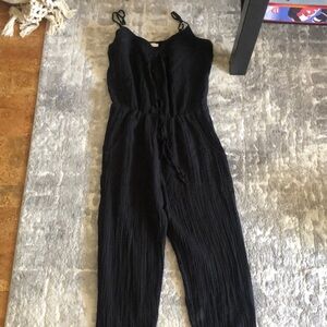 XíRENA Black Cotton Jumpsuit (S)